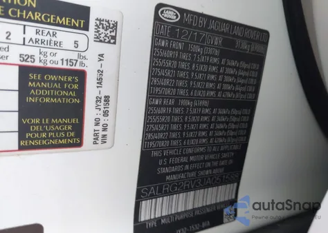 2018 Land Rover Discovery Se from USA, damaged, VIN SALRG2RV3JA051588